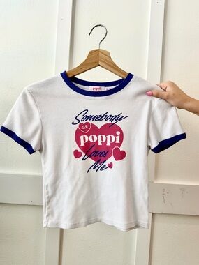Poppi White Baby Tee